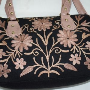 Crewel work hand bag